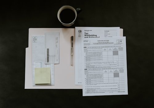 Paperwork on a desk